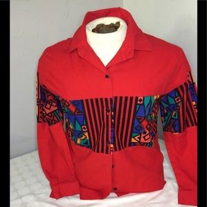 Vtg Ozark Mountain Women Garth Shirt Western Med